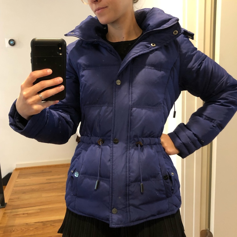 Kenneth Cole Cobalt Blue Down Jacket